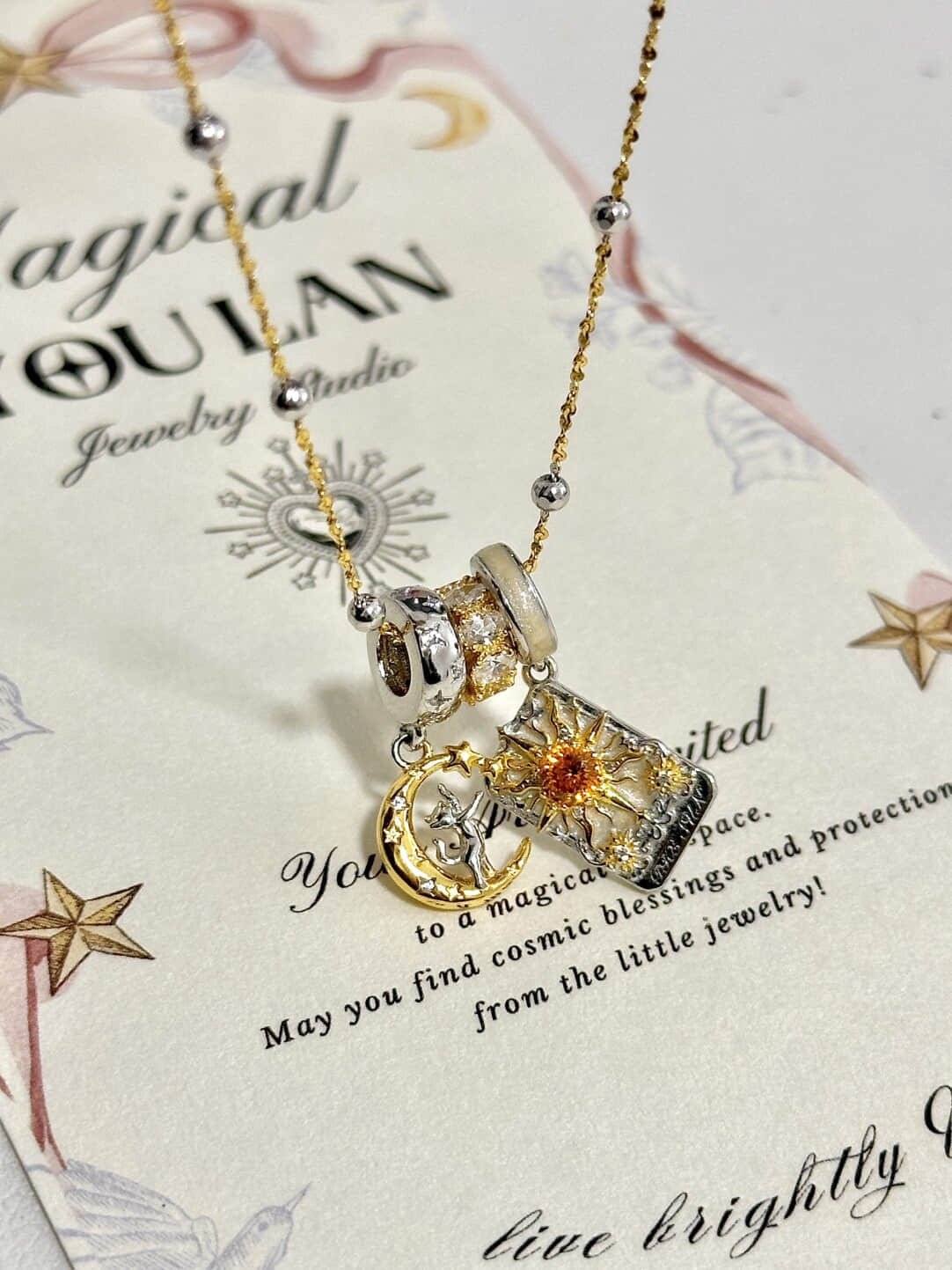 The Sun Tarot-Inspired Necklace Set